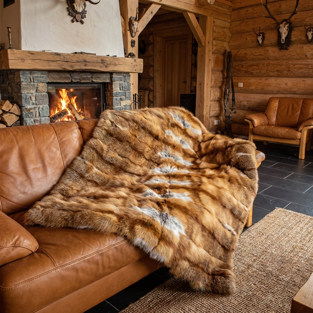 Pelzdecke - Klassische Rotfuchs Decke