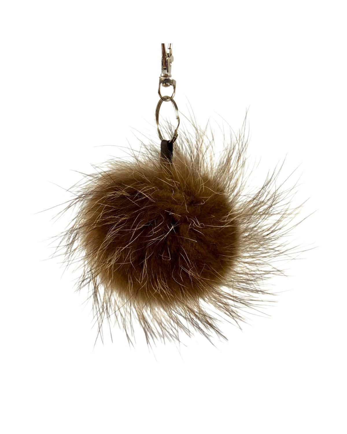 Waschbär-Bommel als Anhänger mit Karabiner