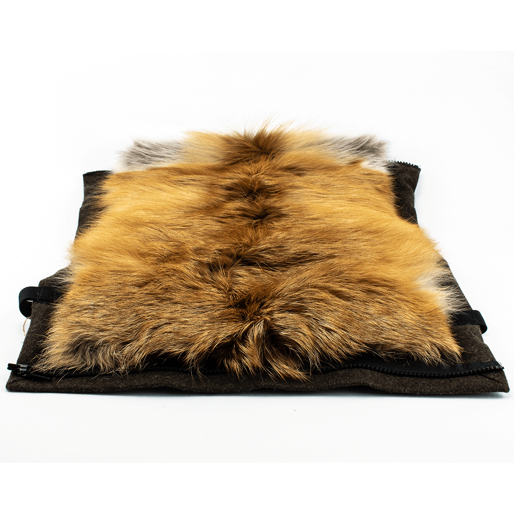 Pelzmuff - Rotfuchs Loden-Muff/-Sitzkissen Braun - Schuck Pelzhandel