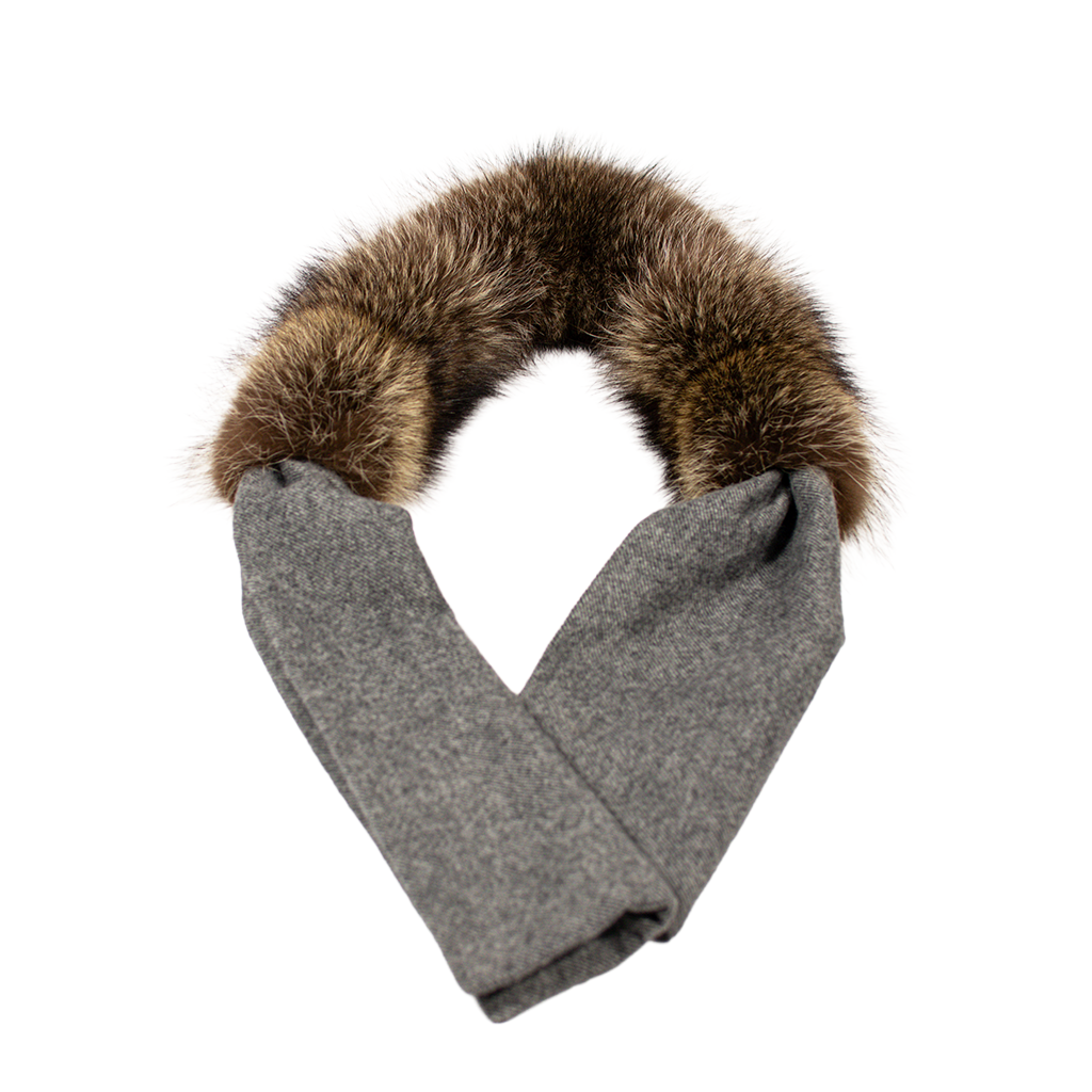 Pelzschal - Waschbär Schlauch-Schal/Kragen