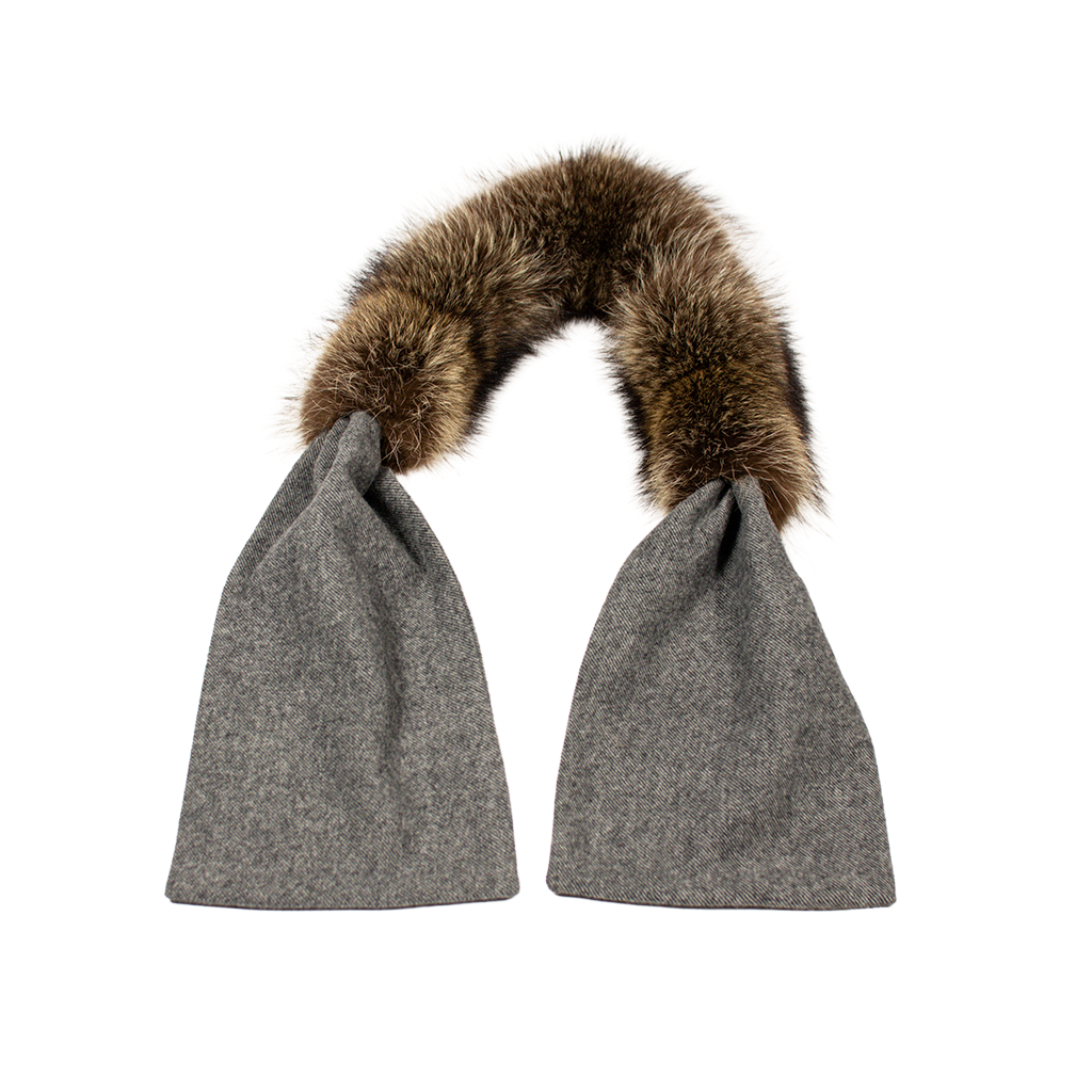 Pelzschal - Waschbär Schlauch-Schal/Kragen