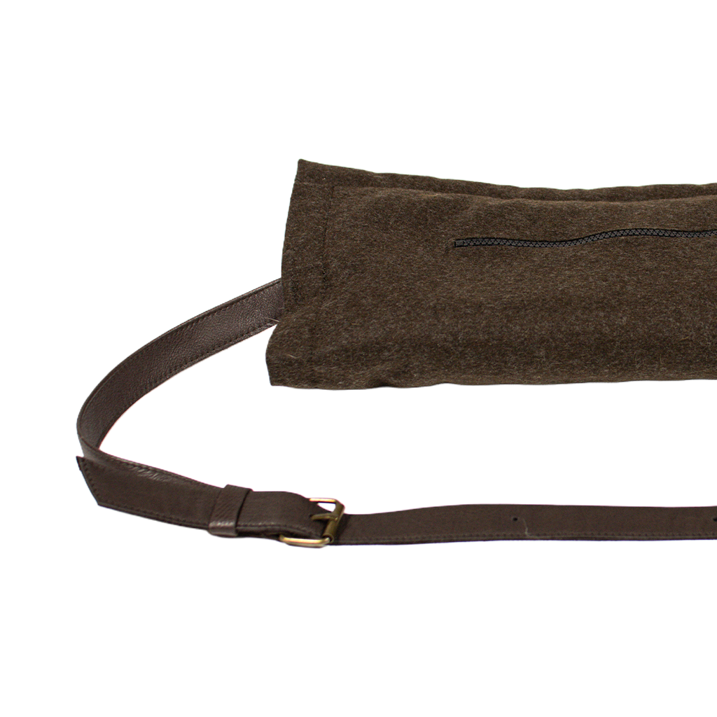 Pelzmuff - Rotfuchs Loden-Muff/-Sitzkissen Braun