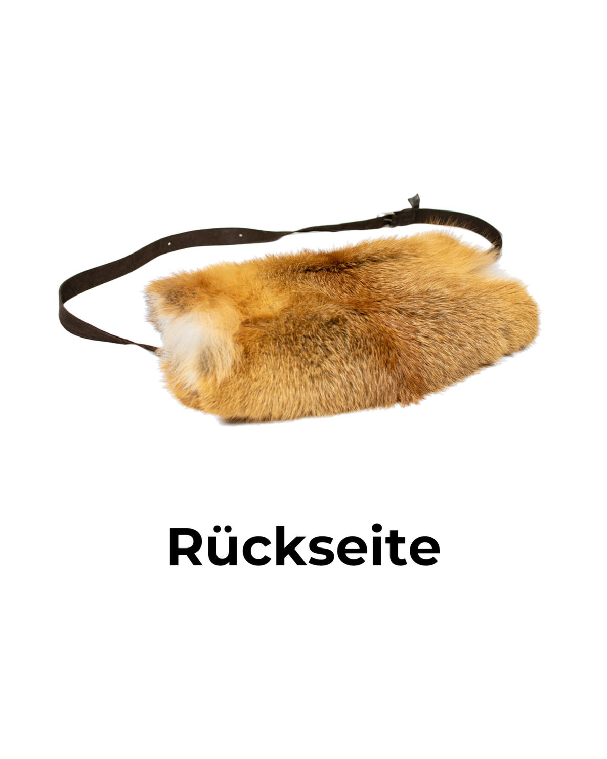 Rotfuchs Vollfell-Muff von der Rückseite