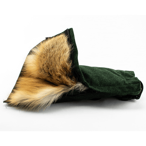 Pelzmuff - Rotfuchs Loden-Muff/-Sitzkissen Grün - Schuck Pelzhandel