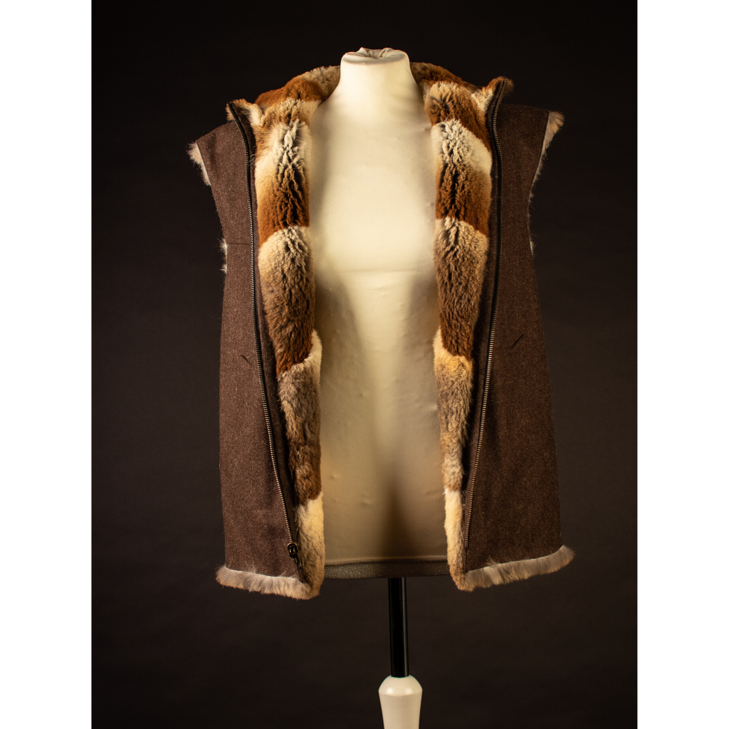 Pelzweste -  Rotfuchsweste geschoren | Wendeweste | Damen